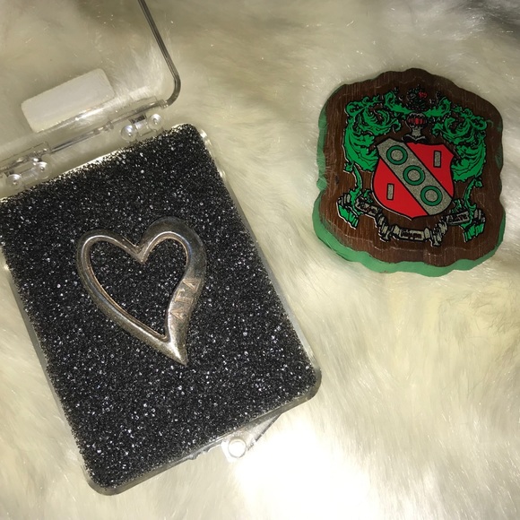 Alpha Gamma Delta Heart Necklace Pendant - Picture 1 of 2